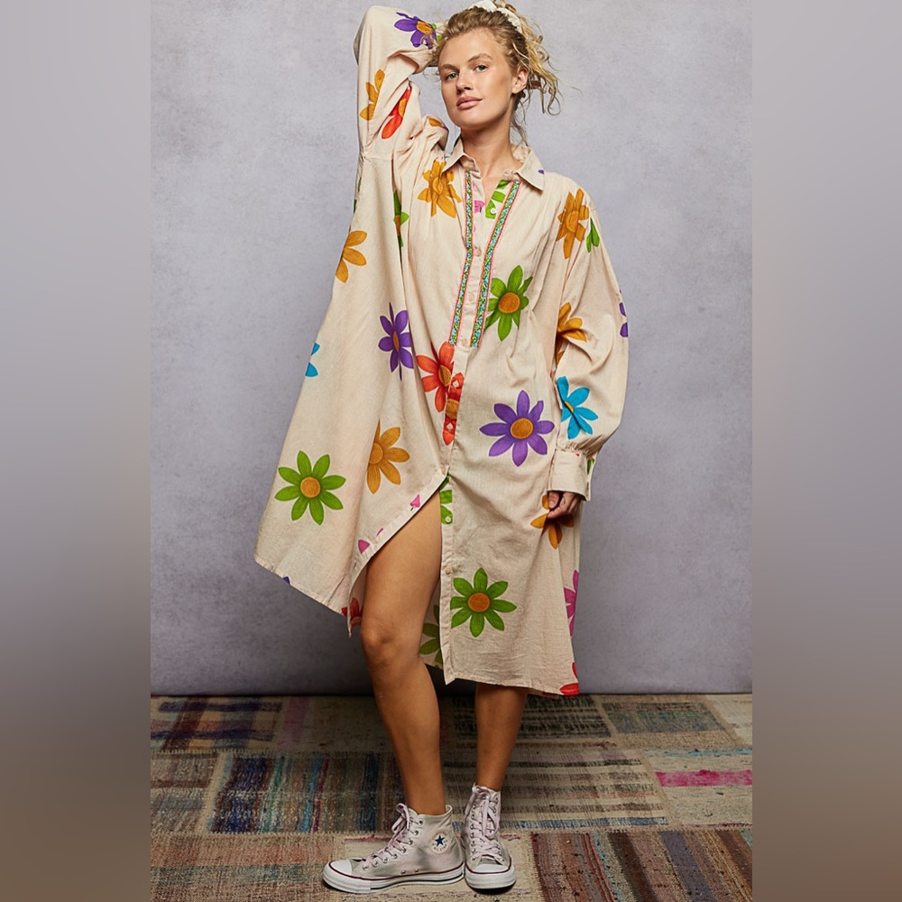 PB4 New POL Floral Long Sleeve Dress